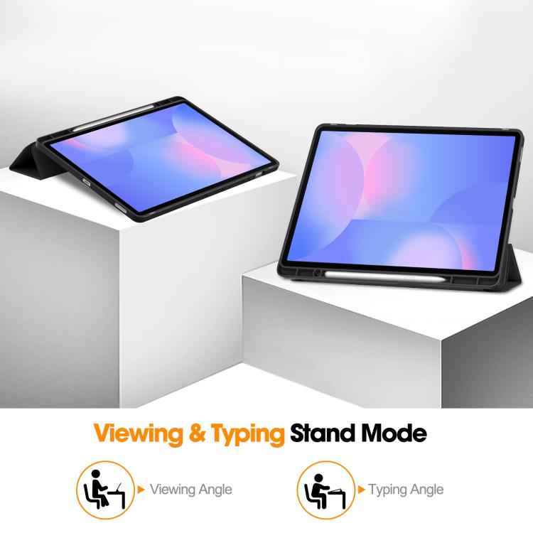 Custer 3-folding Holder TPU Smart Leather Tablet Case, For Samsung Galaxy Tab S10 FE+������������...
