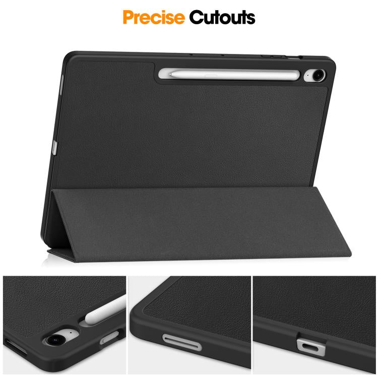 Custer 3-folding Holder TPU Smart Leather Tablet Case, For Samsung Galaxy Tab S10 FE+������������...
