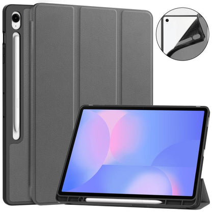 Custer 3-folding Holder TPU Smart Leather Tablet Case, For Samsung Galaxy Tab S10 FE+������������...