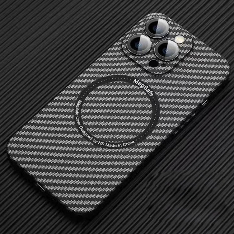 MagSafe Magnetic PC Carbon Fiber Phone Case with Lens Film, For iPhone 16 Pro Max, For iPhone 16 ...