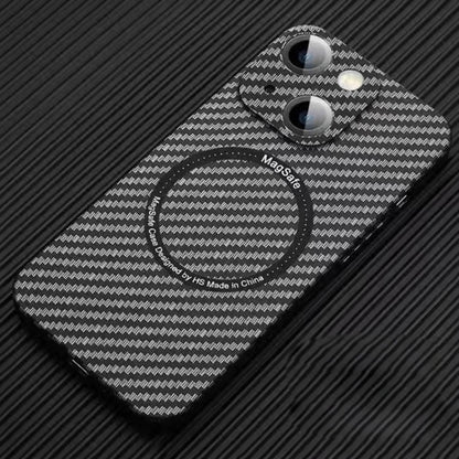 MagSafe Magnetic PC Carbon Fiber Phone Case with Lens Film, For iPhone 16 Pro Max, For iPhone 16 ...