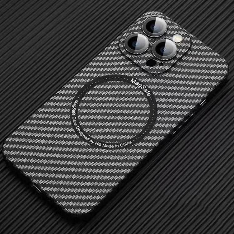 MagSafe Magnetic PC Carbon Fiber Phone Case with Lens Film, For iPhone 16 Pro Max, For iPhone 16 ...