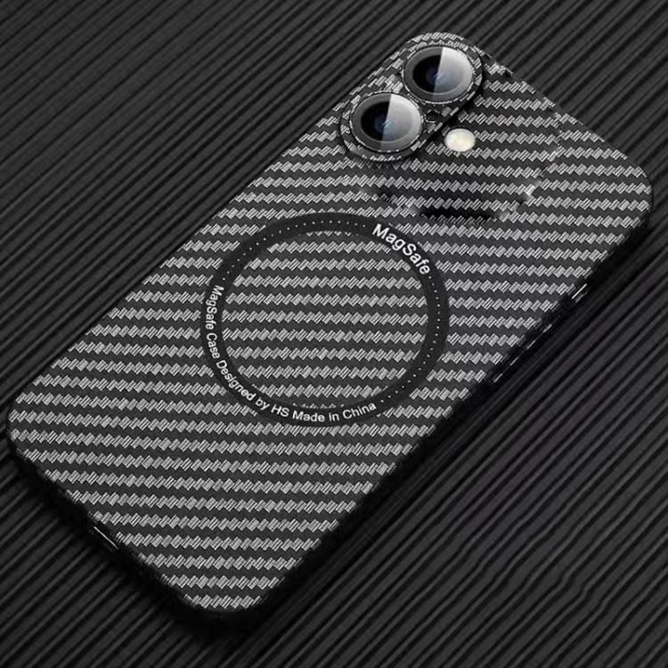 MagSafe Magnetic PC Carbon Fiber Phone Case with Lens Film, For iPhone 16 Pro Max, For iPhone 16 ...