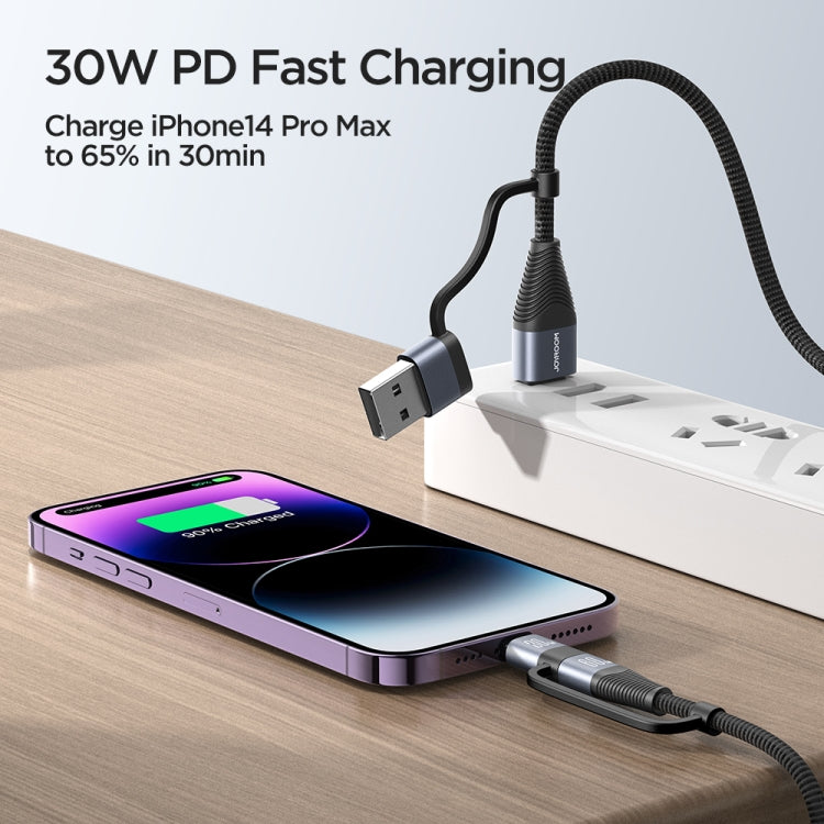 JOYROOM SA37-2T2 60W Multi-Function Series 4 in 1 Fast Charging Data Cable, SA37-2T2
