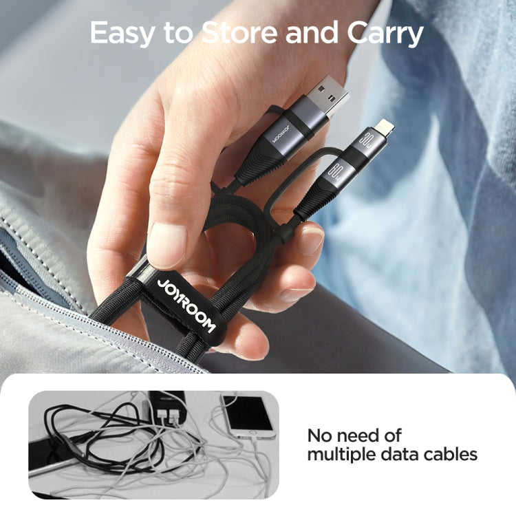 JOYROOM SA37-2T2 60W Multi-Function Series 4 in 1 Fast Charging Data Cable, SA37-2T2