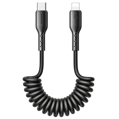 JOYROOM SA38-CL3 30W USB-C / Type-C to 8 Pin Coiled Fast Charging Data Cable���������������������...
