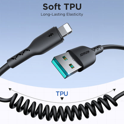 JOYROOM SA38-CL3 30W USB-C / Type-C to 8 Pin Coiled Fast Charging Data Cable���������������������...