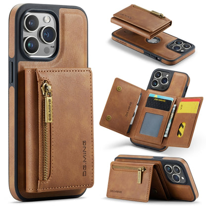 DG.MING M5 Series Zip RFID Multi Card Detachable Leather Phone Case