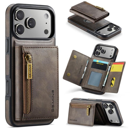 DG.MING M5 Series Zip RFID Multi Card Detachable Leather Phone Case