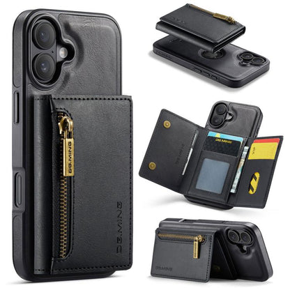 DG.MING M5 Series Zip RFID Multi Card Detachable Leather Phone Case