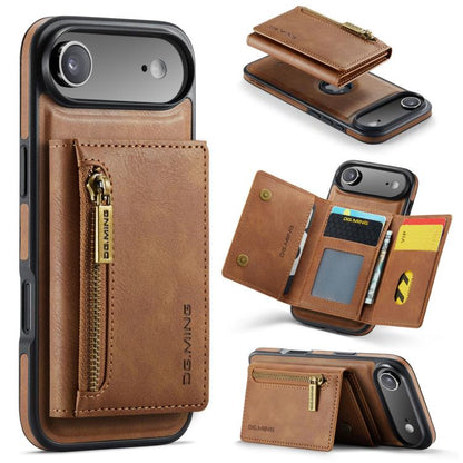 DG.MING M5 Series Zip RFID Multi Card Detachable Leather Phone Case