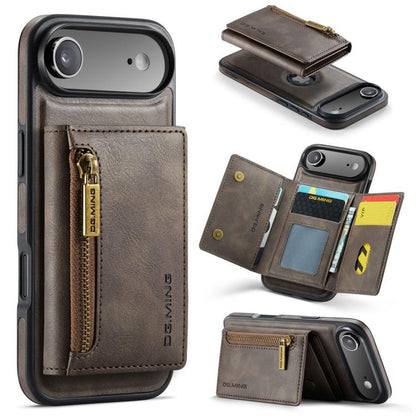 DG.MING M5 Series Zip RFID Multi Card Detachable Leather Phone Case