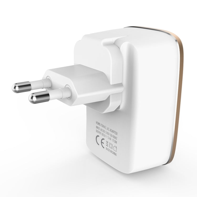 LDNIO A3304 17W 3 USB Interfaces Travel Charger Mobile Phone Charger,, US Plug, EU Plug, UK Plug�...