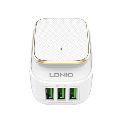 LDNIO A3305 3.4A 3 USB Interfaces Travel Charger Mobile Phone Charger, Support Touch LED Night Li...