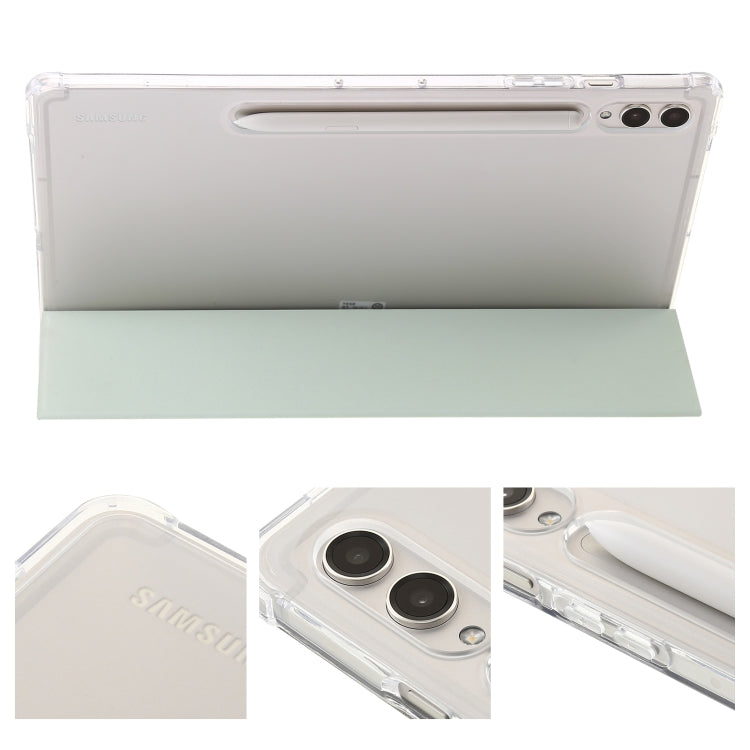 3-Fold Clear Acrylic Leather Tablet Case, For Samsung Galaxy Tab S10 FE / S9 FE / S9�������������...
