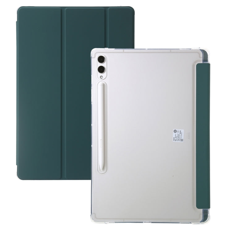 3-Fold Clear Acrylic Leather Tablet Case, For Samsung Galaxy Tab S10 FE / S9 FE / S9�������������...
