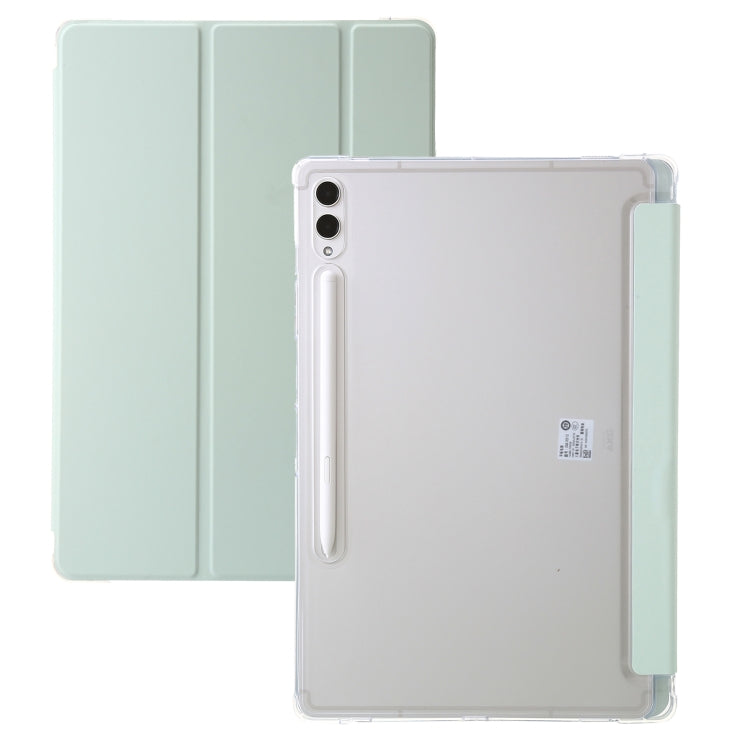 3-Fold Clear Acrylic Leather Tablet Case, For Samsung Galaxy Tab S10 FE / S9 FE / S9�������������...