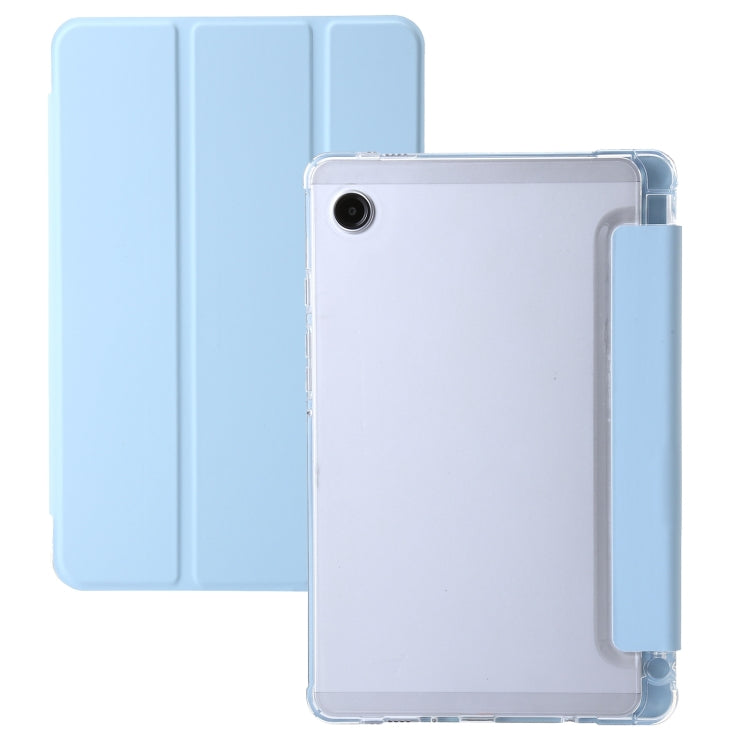 3-Fold Clear Acrylic Leather Tablet Case, For Samsung Galaxy Tab S10 FE / S9 FE / S9�������������...