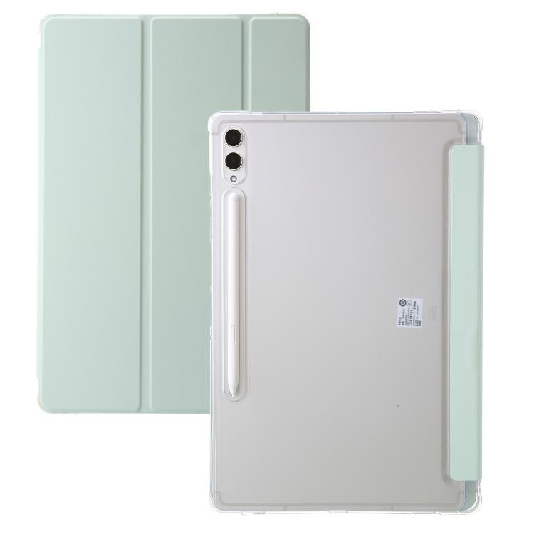 3-Fold Clear Acrylic Leather Tablet Case, For Samsung Galaxy Tab S10 FE / S9 FE / S9�������������...