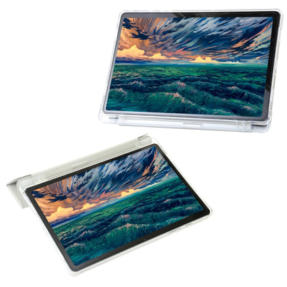 Clear Acrylic Deformation Leather Tablet Case