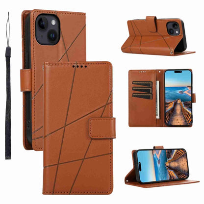 PU Genuine Leather Texture Embossed Line Phone Case
