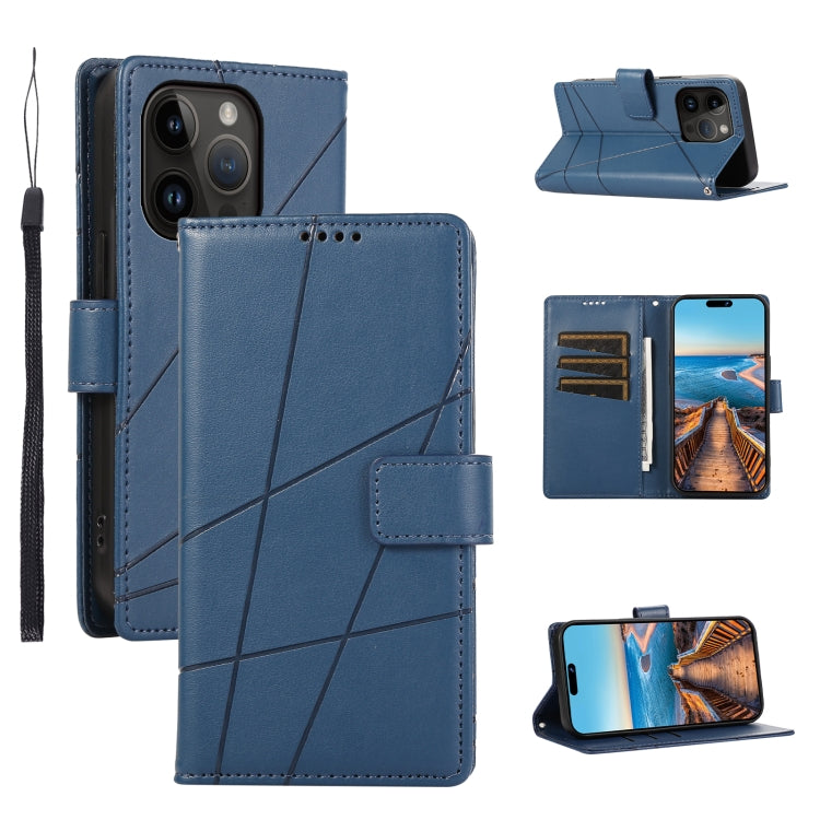 PU Genuine Leather Texture Embossed Line Phone Case