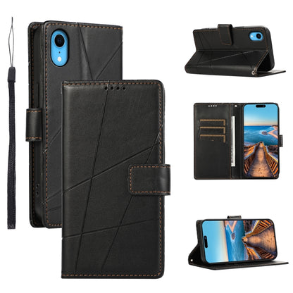 PU Genuine Leather Texture Embossed Line Phone Case