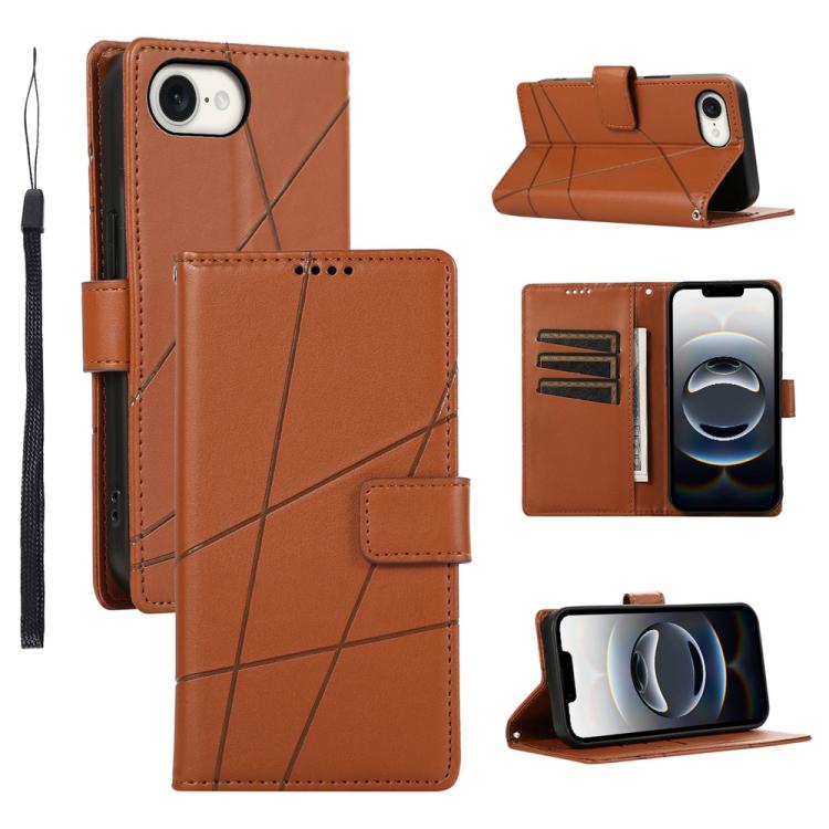 PU Genuine Leather Texture Embossed Line Phone Case