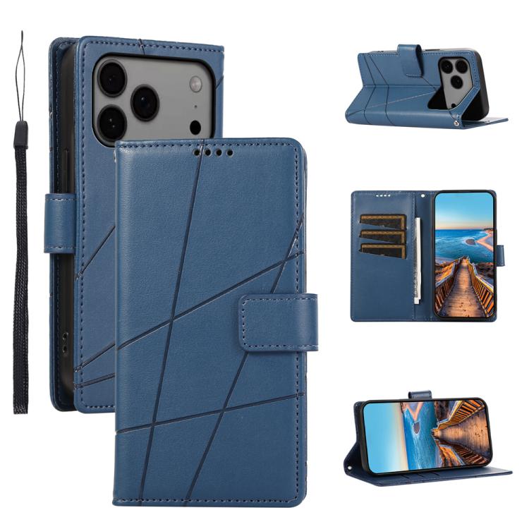 PU Genuine Leather Texture Embossed Line Phone Case