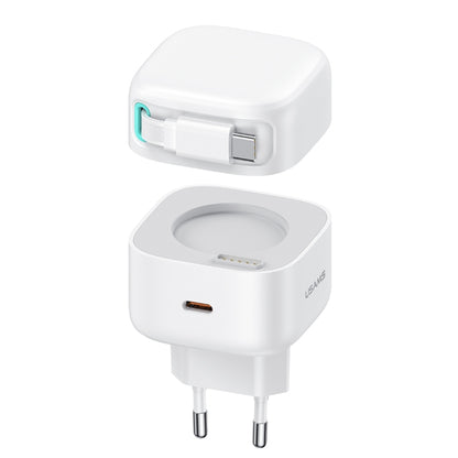 USAMS US-CC202 SMF Series PD35W Dual Type-C Port GaN Fast Charger, EU Plug