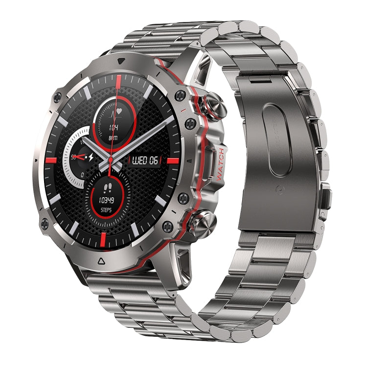 AK56 IP67 BT5.1 1.43inch Smart Watch Support Voice Call / Health Monitoring, Pearl Steel Strap���...