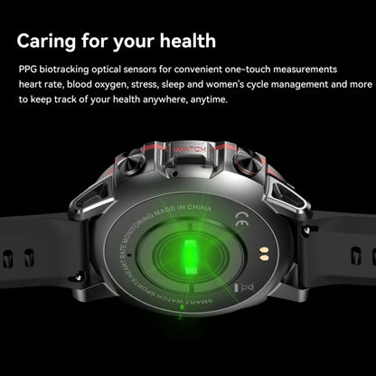 AK56 IP67 BT5.1 1.43inch Smart Watch Support Voice Call / Health Monitoring, Pearl Steel Strap���...