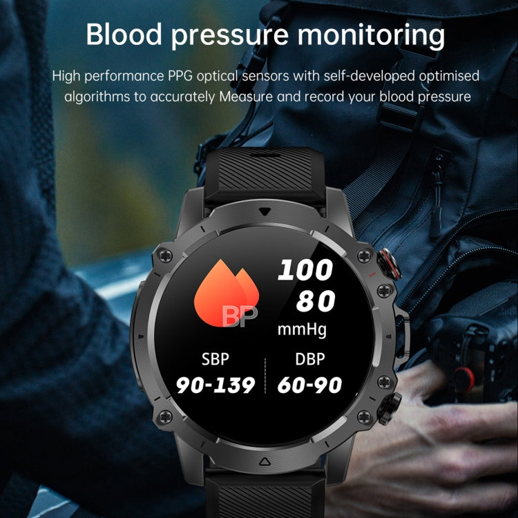 AK56 IP67 BT5.1 1.43inch Smart Watch Support Voice Call / Health Monitoring, Pearl Steel Strap���...