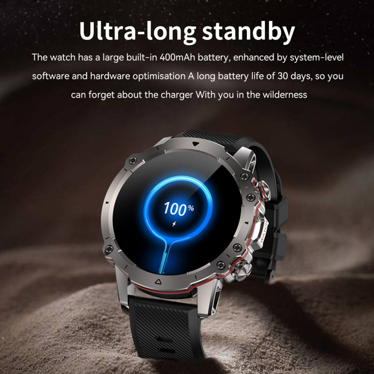 AK56 IP67 BT5.1 1.43inch Smart Watch Support Voice Call / Health Monitoring, Pearl Steel Strap���...