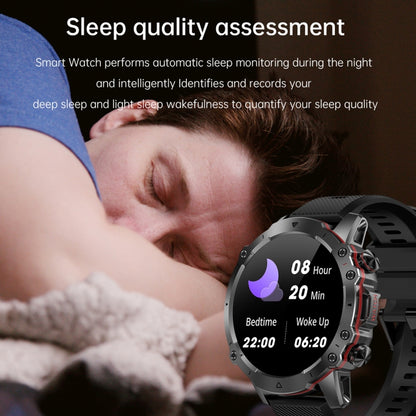 AK56 IP67 BT5.1 1.43inch Smart Watch Support Voice Call / Health Monitoring, Pearl Steel Strap���...