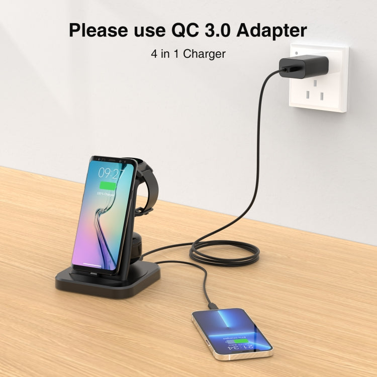 For Type-C Mobile Phones & Earphones / Samsung Watch Series 4 in 1 Wireless Charger Holder�������...