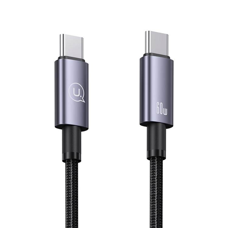 USAMS US-SJ661 Type-C To Type-C 60W Fast Charge Data Cable, Length: 1.2m, US-SJ661