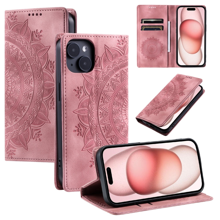 Totem Embossed Magnetic Leather Phone Case, For iPhone 16e, For iPhone 16 Pro Max, For iPhone 16 ...