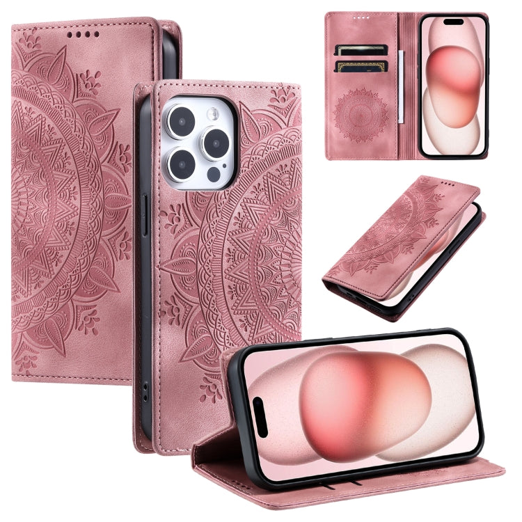 Totem Embossed Magnetic Leather Phone Case, For iPhone 16e, For iPhone 16 Pro Max, For iPhone 16 ...