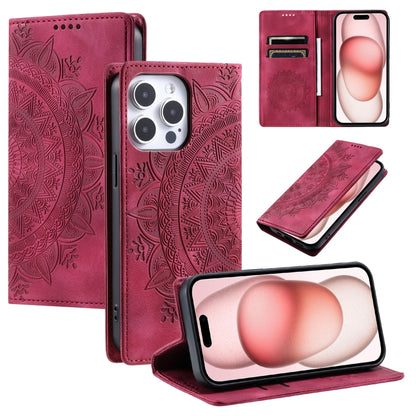 Totem Embossed Magnetic Leather Phone Case, For iPhone 16e, For iPhone 16 Pro Max, For iPhone 16 ...
