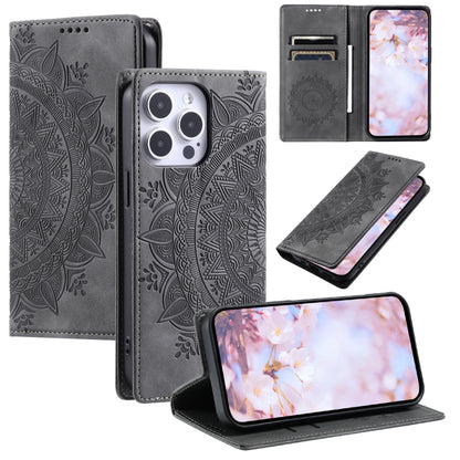 Totem Embossed Magnetic Leather Phone Case, For iPhone 16e, For iPhone 16 Pro Max, For iPhone 16 ...
