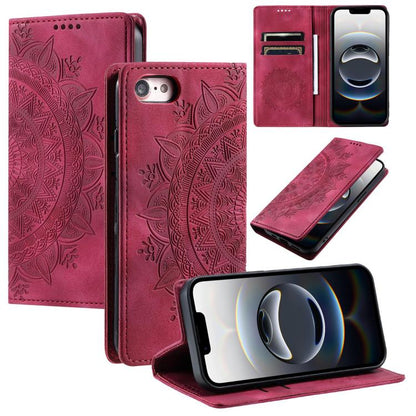 Totem Embossed Magnetic Leather Phone Case, For iPhone 16e, For iPhone 16 Pro Max, For iPhone 16 ...