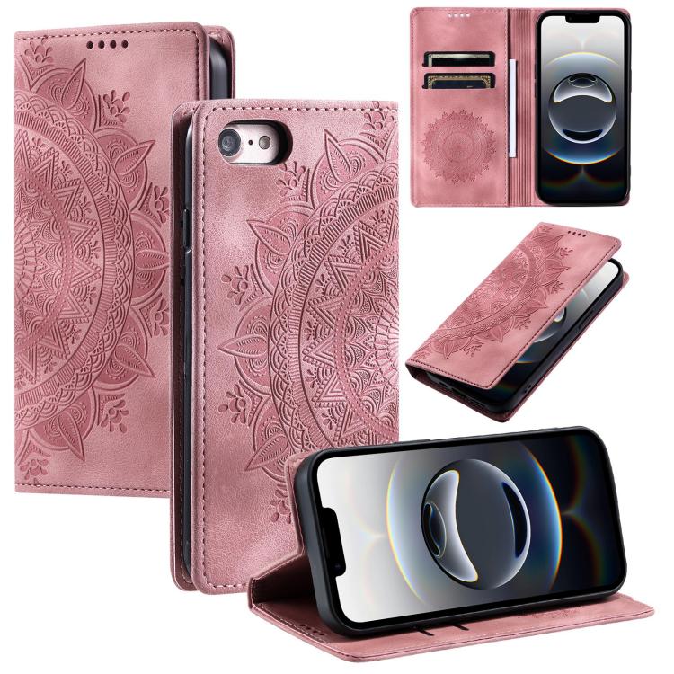 Totem Embossed Magnetic Leather Phone Case, For iPhone 16e, For iPhone 16 Pro Max, For iPhone 16 ...