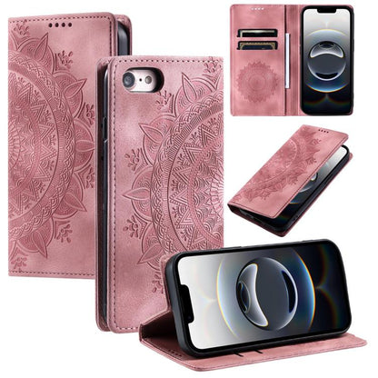 Totem Embossed Magnetic Leather Phone Case, For iPhone 16e, For iPhone 16 Pro Max, For iPhone 16 ...