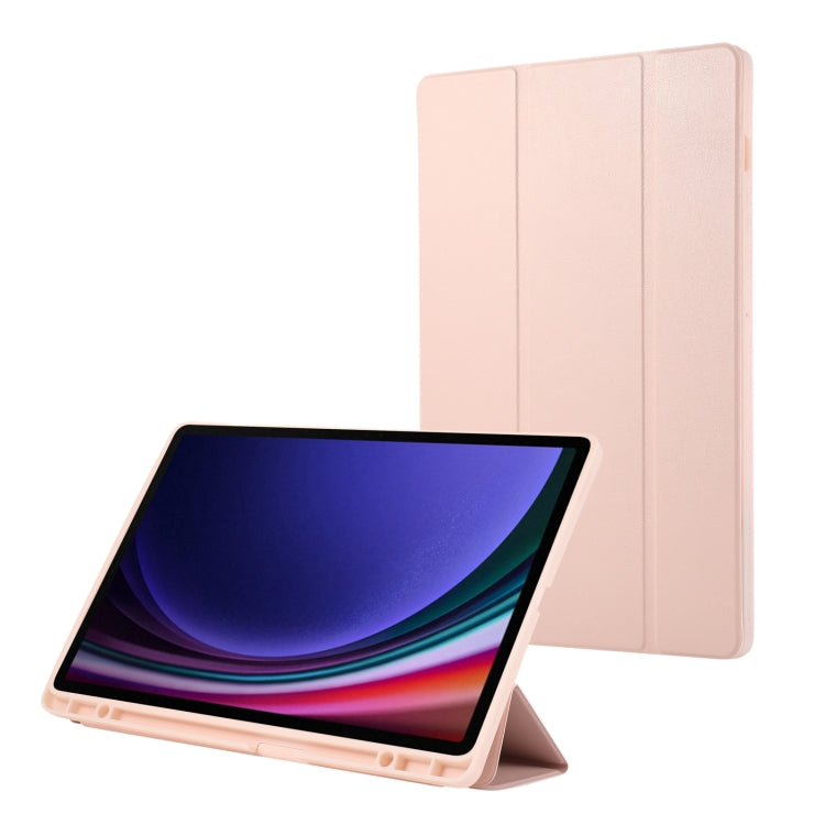 3-Fold Pure Color TPU Leather Tablet Case with Pen Slot, For Samsung Galaxy Tab  S10 FE / S9 FE��...