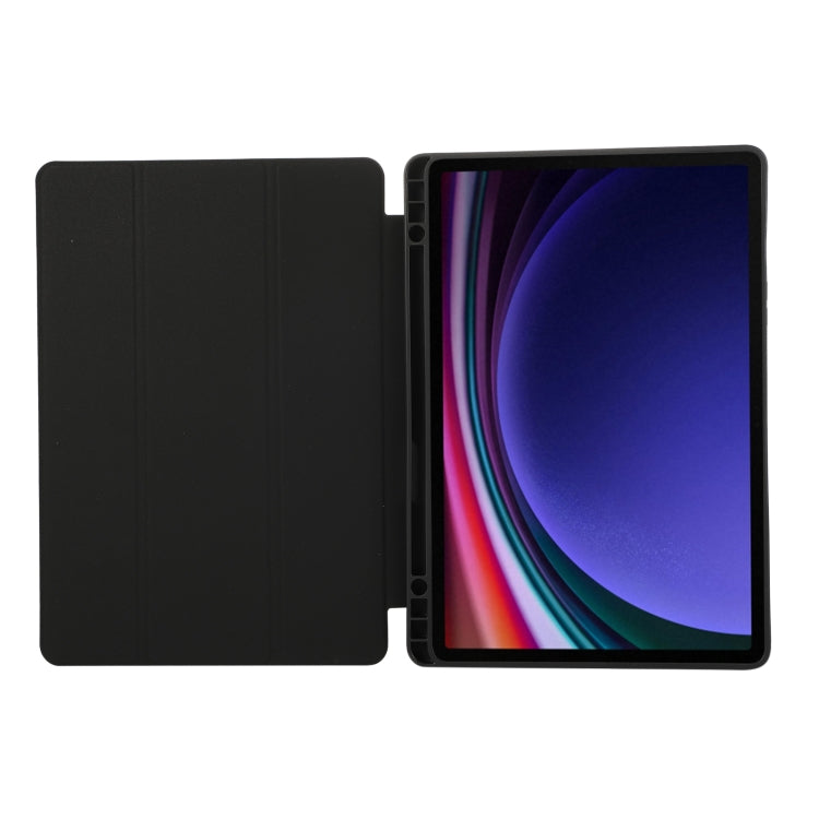 3-Fold Pure Color TPU Leather Tablet Case with Pen Slot, For Samsung Galaxy Tab  S10 FE / S9 FE��...