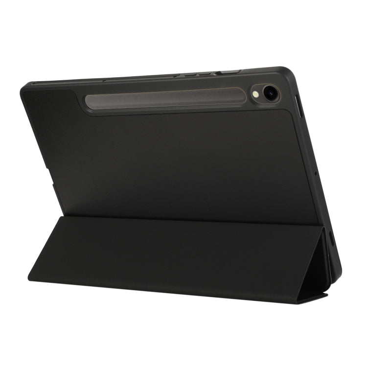 3-Fold Pure Color TPU Leather Tablet Case with Pen Slot, For Samsung Galaxy Tab  S10 FE / S9 FE��...