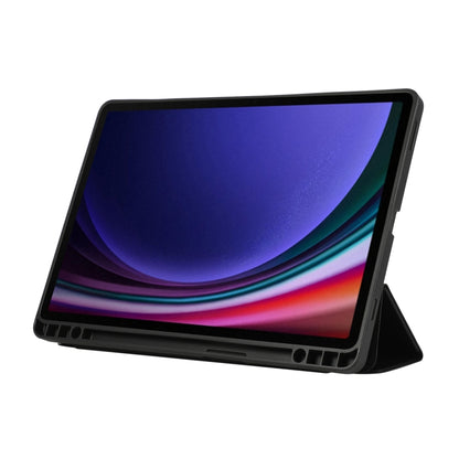 3-Fold Pure Color TPU Leather Tablet Case with Pen Slot, For Samsung Galaxy Tab  S10 FE / S9 FE��...