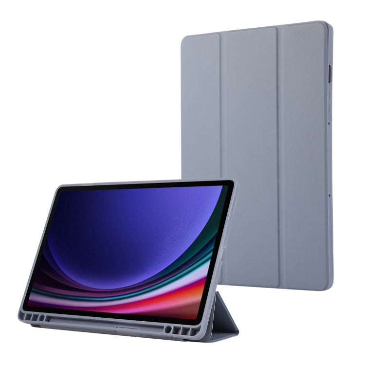 3-Fold Pure Color TPU Leather Tablet Case with Pen Slot, For Samsung Galaxy Tab  S10 FE / S9 FE��...