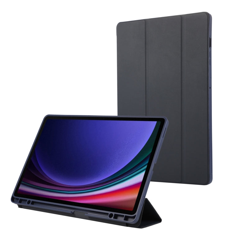 3-Fold Pure Color TPU Leather Tablet Case with Pen Slot, For Samsung Galaxy Tab  S10 FE / S9 FE��...
